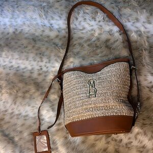 Steve Madden Tan and Cream Shoulder Bag